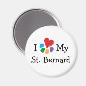 Dierenvriend_I Heart My St. Bernard Magneet (Voorkant / Achterkant)