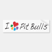 dierenvriend_I Heart Pit Bulls Bumpersticker (Voorkant)