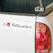 dierenvriend_I Heart Rottweilers Bumpersticker (Op Truck)