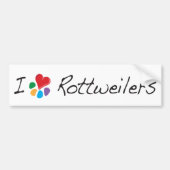 dierenvriend_I Heart Rottweilers Bumpersticker (Voorkant)