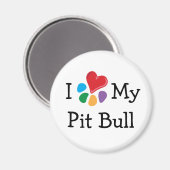 Dierenvriend_I Mijn pitbull Magneet (Voorkant / Achterkant)