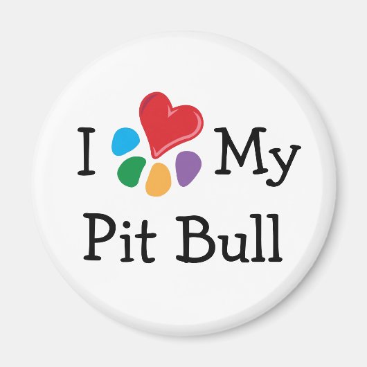 Dierenvriend_I Mijn pitbull Magneet (Voorkant)