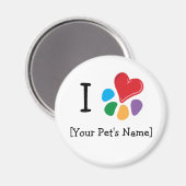 Dierenvriend_I sjabloon hart Magneet (Voorkant / Achterkant)