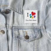dierenvriend_I sjabloon hart Vierkante Button 5,1 Cm (In situ)