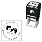 Dierenvriend | Japans Chin Speelgoed Dog Retourlab Zelfinktende Stempel (In situ)