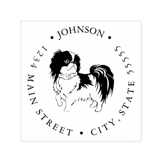 Dierenvriend | Japans Chin Speelgoed Dog Retourlab Zelfinktende Stempel (Design)