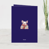Dierenvriend Kerst varken Ingepakt in een vakantie Kaart (Achterkant)