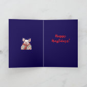 Dierenvriend Kerst varken Ingepakt in een vakantie Kaart (Binnen)