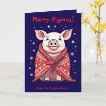 Dierenvriend Kerstvarken Gewikkeld In Een Rode Dek