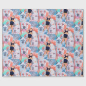 Dierenvriend - Kinder kunst voor CHOC Cadeaupapier (Vlak)