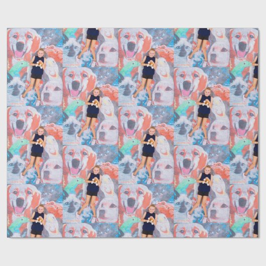 Dierenvriend - Kinder kunst voor CHOC Cadeaupapier (Vlak)