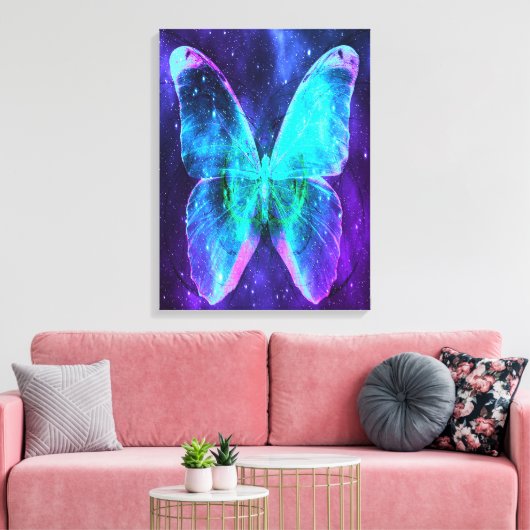 Dierenvriend met butterfly-lade | Botervliegenlief Canvas Afdruk (Insitu (Woonkamer))
