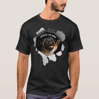 Dierenvriend Papier Tone Pug Life Gift T-shirt