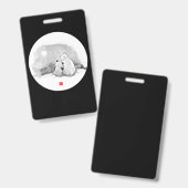 Dierenvriend van Cute Panda en Polar Beer Badge (Voor- en achterkant)