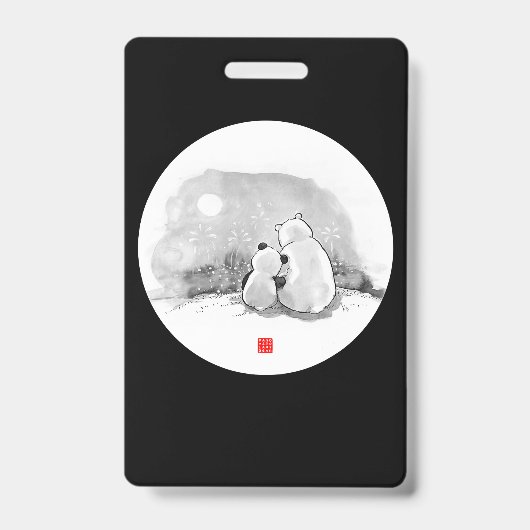 Dierenvriend van Cute Panda en Polar Beer Badge (Voorzijde)