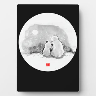 Dierenvriend van Cute Panda en Polar Beer Fotoplaat