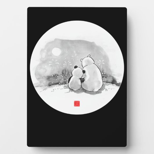 Dierenvriend van Cute Panda en Polar Beer Fotoplaat (voorkant)