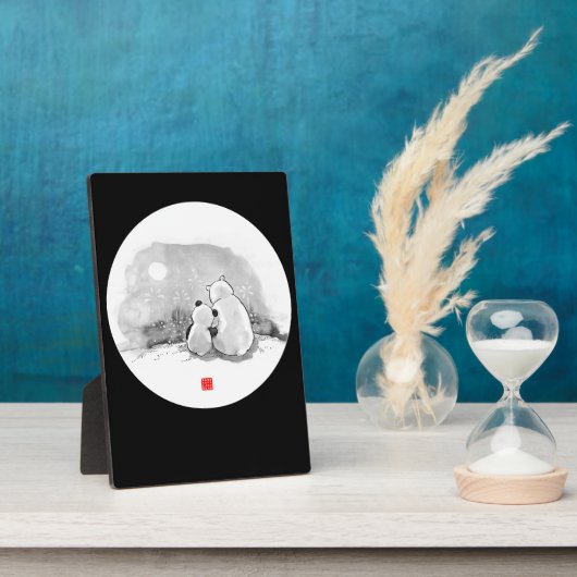 Dierenvriend van Cute Panda en Polar Beer Fotoplaat (Zijkant)