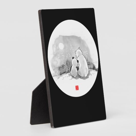 Dierenvriend van Cute Panda en Polar Beer Fotoplaat (Zijkant)