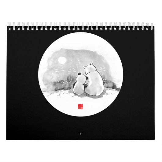 Dierenvriend van Cute Panda en Polar Beer Kalender (Hoes)