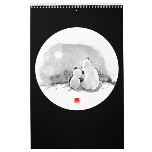 Dierenvriend van Cute Panda en Polar Beer Kalender (Hoes)