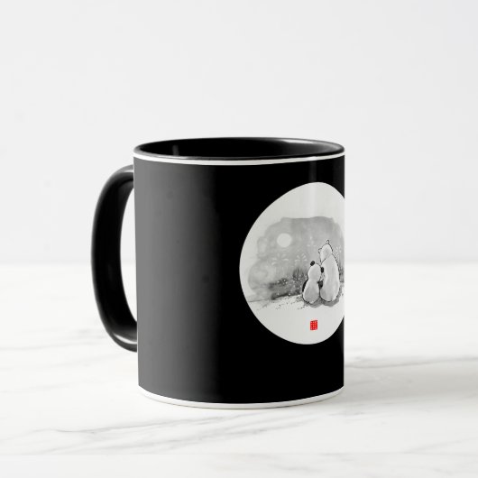 Dierenvriend van Cute Panda en Polar Beer Mok (Voorkant links)