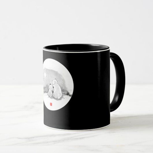 Dierenvriend van Cute Panda en Polar Beer Mok (Voorkant rechts)