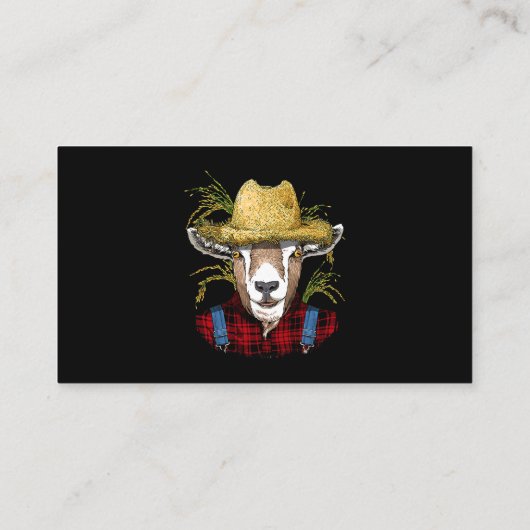 Dierenvriend van geit boer van geit Boerderij 93 Visitekaartje (Achterkant)