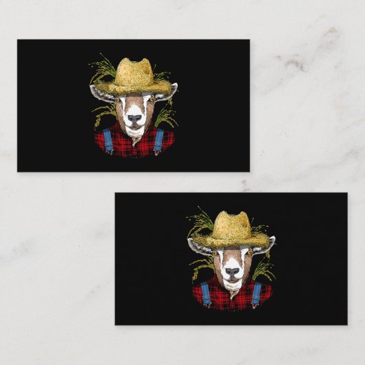 Dierenvriend van geit boer van geit Boerderij 93 Visitekaartje (Voorkant / Achterkant)