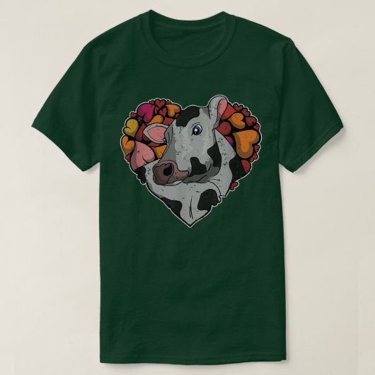 Dierenvriend van het Boerderij van het hart Koe va T-shirt (Design voorkant)