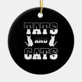 Dierenvriend van katten en katten Gift Tattoo arti Keramisch Ornament (Voorkant)