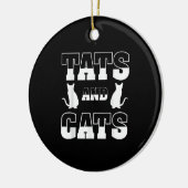 Dierenvriend van katten en katten Gift Tattoo arti Keramisch Ornament (Links)