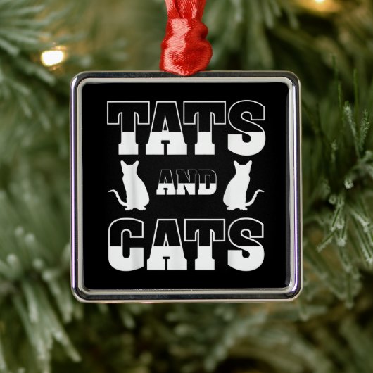 Dierenvriend van katten en katten Gift Tattoo arti Metalen Ornament (Boom)