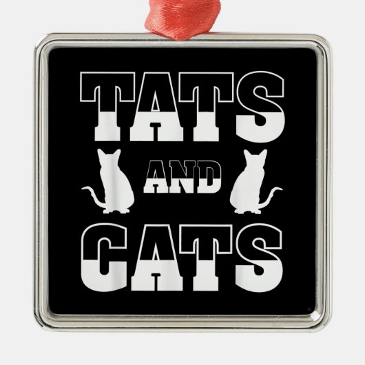 Dierenvriend van katten en katten Gift Tattoo arti Metalen Ornament (Voorkant)