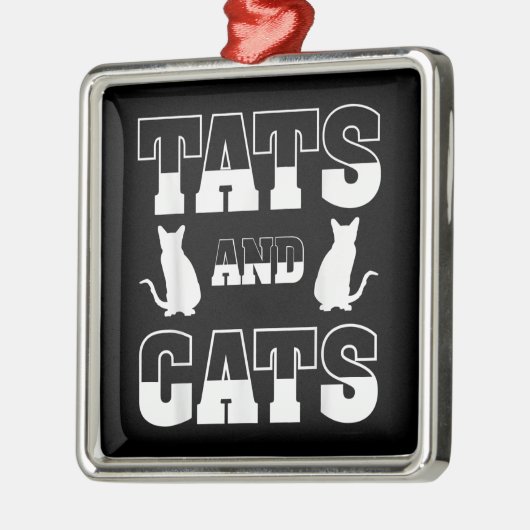 Dierenvriend van katten en katten Gift Tattoo arti Metalen Ornament (Links)