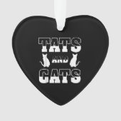 Dierenvriend van katten en katten Gift Tattoo arti Ornament (voorkant)