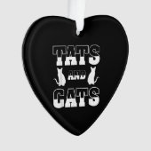 Dierenvriend van katten en katten Gift Tattoo arti Ornament (voorkant)