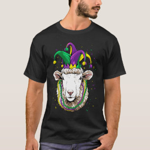 Dierenvriend van schapen Cute Mardi Gras Carnival T-shirt