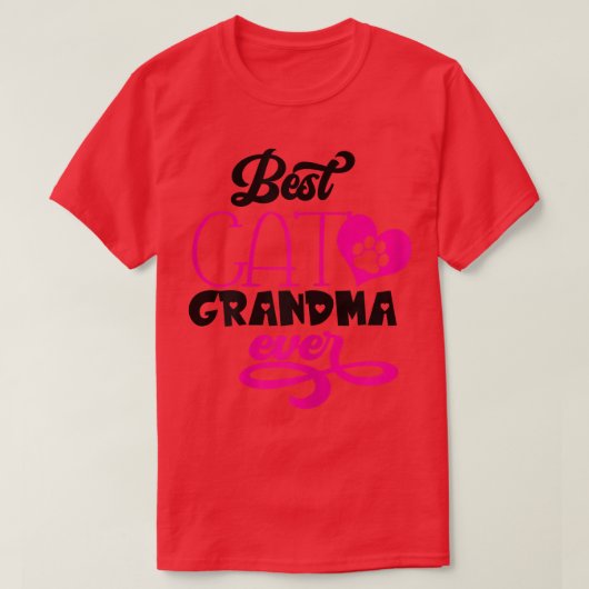 Dierenvriend van vrouwen met de beste kat grootma t-shirt (Design voorkant)