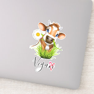 Dierenvriend Vegan Koe Sticker