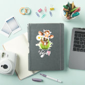 Dierenvriend Vegan Koe Sticker (iPad Cover)