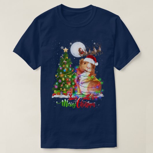 Dierenvriend voor kerst met kerst in parelhoenders t-shirt (Design voorkant)
