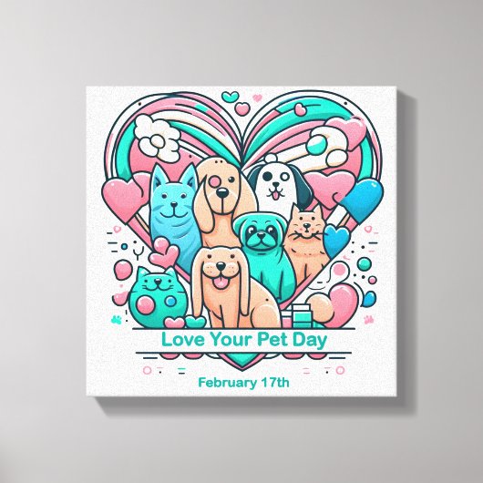 Dierenvrienddag 17 februari canvas afdruk (Voorkant)