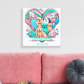 Dierenvrienddag 17 februari canvas afdruk (Insitu (Woonkamer))