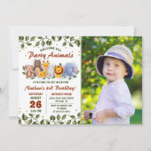 Dierenvriendelijke dierentuin, Greenery Birthday F Kaart (Voorkant)