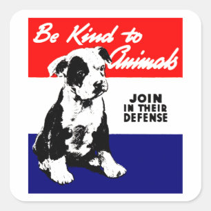  Dierenvriendelijkheid Poster Vierkante Sticker