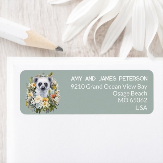 Dierenvrienden artsy blue esthetische aangepaste n etiket (Insitu)