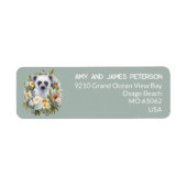 Dierenvrienden artsy blue esthetische aangepaste n etiket (Voorkant)