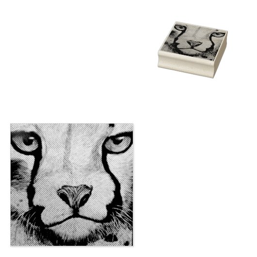 Dierenvrienden Big Cat Rubberstempel (Gestempeld)