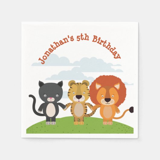 Dierenvrienden Birthday Servet (Voorkant)